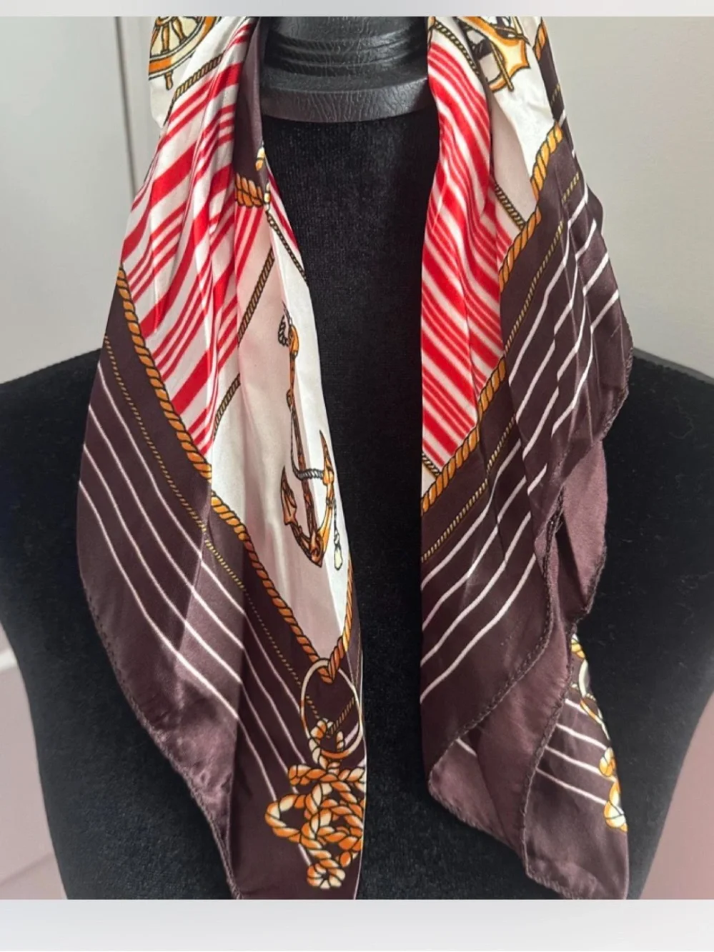 ⚓️ Nautical Scarf twilly brown, navy or red
